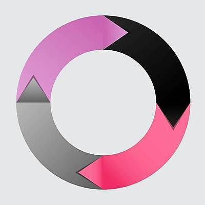 EPS 해외이미지 디자인 화살표 분홍색 일러스트 비즈니스 사람없음 검은색 자료 인포그래픽 회색 정보 원형 레이아웃 해외일러스트 도형 컬러 파일형식 벡터 이미지허브