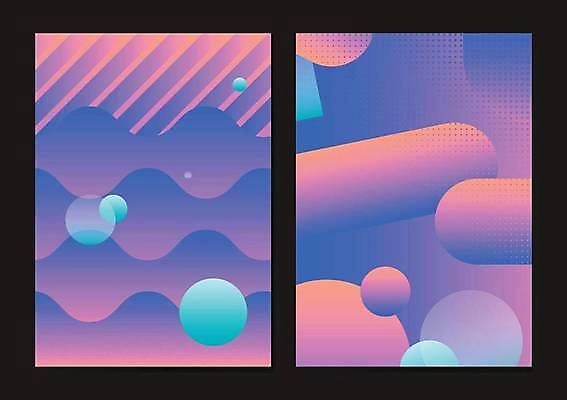 EPS 해외이미지 디자인 분홍색 백그라운드 일러스트 추상 사람없음 파란색 해외일러스트 컬러 무늬 파일형식 벡터 이미지허브