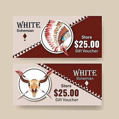 EPS 해외이미지 영어 창 일러스트 타이포그라피 사람없음 갈색 인디언 상품권 동물뼈 인디언의상 인디언장식 해외일러스트 문자 무기 컬러 아메리카 장식 전통의상 파일형식 벡터 이미지허브