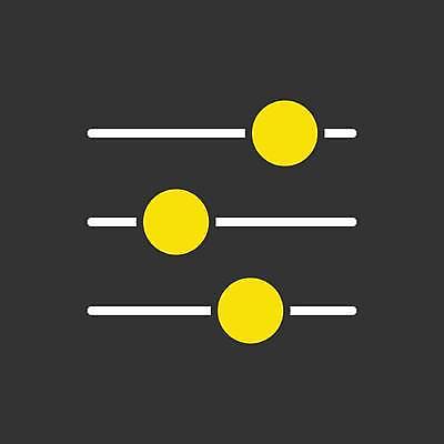 EPS 해외이미지 디자인 음악 일러스트 사람없음 노란색 검은색 소리 흰색 볼륨 믹서 이퀄라이저 해외일러스트 컬러 문화예술 파일형식 벡터 이미지허브