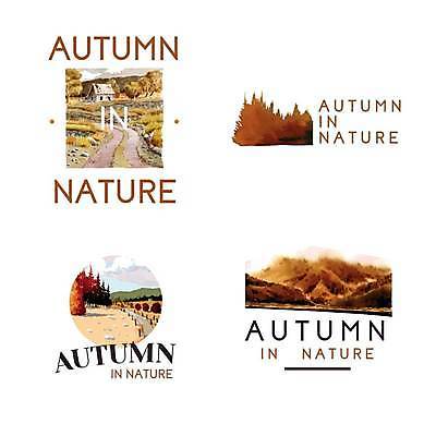 EPS 해외이미지 길 일러스트 텍스트 단풍나무 산 주택 타이포그라피 사람없음 심볼 브랜딩 해외일러스트 나무 문자 단풍 건물 파일형식 벡터 이미지허브