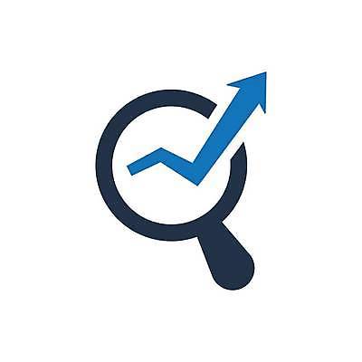 EPS 해외이미지 화살표 일러스트 비즈니스 통계 돋보기 사람없음 자료 분석 상승 마케팅 해외일러스트 컨셉 파일형식 벡터 이미지허브