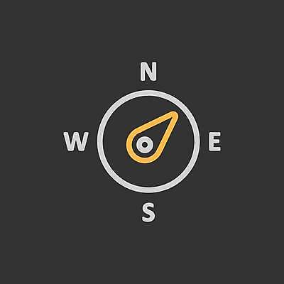 EPS 해외이미지 일러스트 사람없음 노란색 검은색 흰색 나침반 방향 북쪽 동쪽 남쪽 서쪽 해외일러스트 컬러 파일형식 벡터 이미지허브