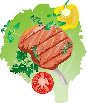 EPS 해외이미지 잎 토마토 일러스트 뼈 파슬리 육류 돼지고기 소고기 튀김 양념 그릴 상추 바비큐 로즈메리 오레가노 맛있는 해외일러스트 식물 음식 채소 식재료 주방용품 허브 파일형식 벡터 이미지허브