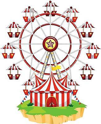 EPS 해외이미지 별 일러스트 사람없음 놀이공원 깃발 서커스 즐거움 대관람차 해외일러스트 자연요소 감정 테마파크 놀이기구 파일형식 벡터 이미지허브