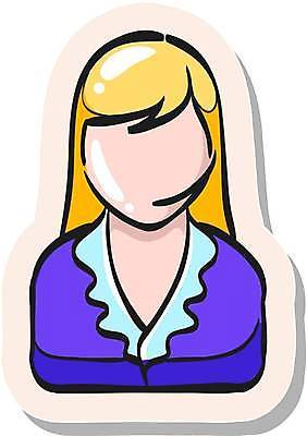 EPS 해외이미지 여자 스티커 일러스트 사람모양 한명 성인 금발 보라색 상담원 심볼 텔레마케팅 성인여자한명만 해외일러스트 모양 1 헤어스타일 컬러 사람 사무원 서비스업 여자한명만 성인여자만 파일형식 벡터 이미지허브