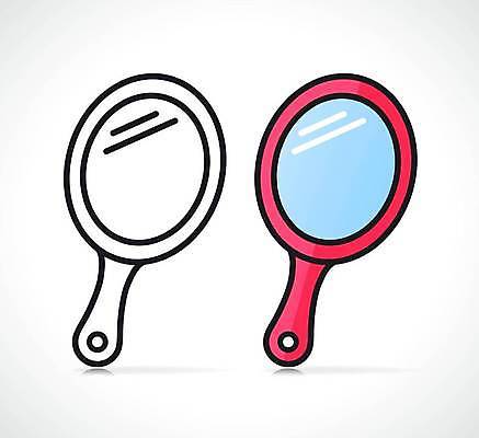 EPS 해외이미지 손 디자인 여자 선 분홍색 일러스트 유리 손잡이 유행 상점 화장품 거울 화려 플랫 작음 휴대용 만화 심볼 오브젝트 윤곽 고립 얇은 유아독존 해외일러스트 컬러 컨셉 재질 사람 신체부위 뷰티 크기 파일형식 벡터 이미지허브