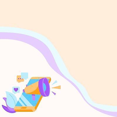 EPS 해외이미지 말풍선 곡선 일러스트 나뭇잎 사람없음 스마트폰 주황색 확성기 외침 알림 카피스페이스 해외일러스트 선 컬러 잎 핸드폰 스마트기기 소리 공백 파일형식 벡터 이미지허브