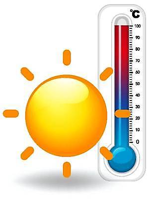 EPS 해외이미지 클립아트 일러스트 사람없음 태양 뜨거움 온도계 위험 지구온난화 기온상승 해외일러스트 자연요소 컨셉 기온 기후변화 파일형식 벡터 이미지허브