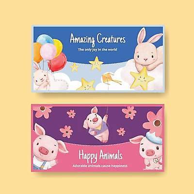 EPS 해외이미지 캐릭터 꽃 별 일러스트 사람없음 토끼 돼지 연 풍선 해외일러스트 일러캐릭터 자연요소 식물 포유류 반려동물 놀이용품 파일형식 벡터 이미지허브