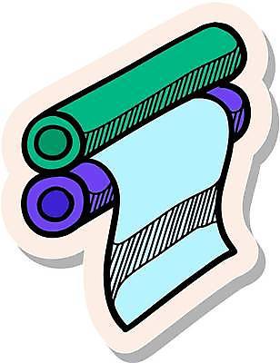 EPS 해외이미지 스티커 일러스트 사람없음 연두색 보라색 심볼 롤러 해외일러스트 컬러 초록색 파일형식 벡터 이미지허브