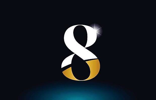 EPS 해외이미지 모양 템플릿 디자인 백그라운드 일러스트 회사 비즈니스 숫자 황금 8 심볼 신분 엘리먼트 활자 브랜딩 해외일러스트 문자 활자판 파일형식 벡터 인쇄판 인쇄 이미지허브