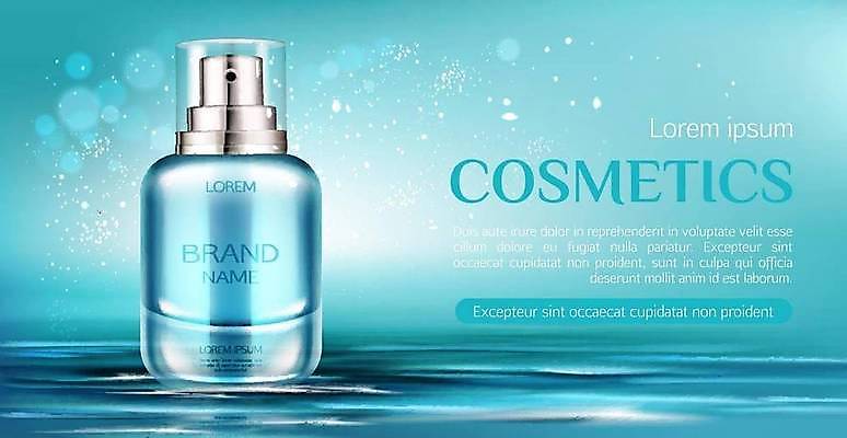 EPS 해외이미지 하늘색 일러스트 사람없음 반짝임 뷰티 화장품 스킨케어 미스트 해외일러스트 모션 파란색 파일형식 벡터 이미지허브