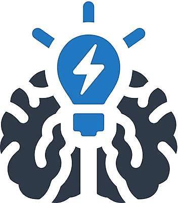 EPS 해외이미지 일러스트 비즈니스 전구 아이디어 사람없음 뇌 번개모양 브레인스토밍 해외일러스트 모양 컨셉 번개 파일형식 벡터 이미지허브