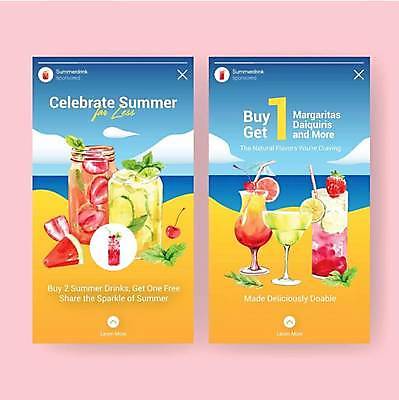 EPS 해외이미지 일러스트 딸기 수박 해변 사람없음 세트 칵테일 체리 과일주스 민트 자몽 라임 냉음료 소셜네트워크 소셜미디어 해외일러스트 음료 바다 과일 주류 주스 허브 파일형식 벡터 이미지허브