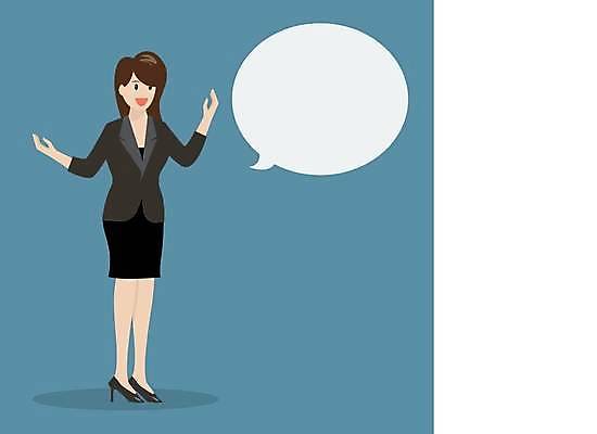 EPS 해외이미지 전신 여자 말풍선 일러스트 한명 정장 손짓 성인 비즈니스우먼 발표 성인여자한명만 해외일러스트 1 옷 비즈니스 모션 사람 직장인 여자한명만 성인여자만 파일형식 벡터 이미지허브