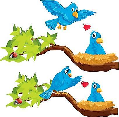 EPS 해외이미지 클립아트 동물 커플 길 야생동물 백그라운드 날개 일러스트 포유류 자연 조류 생물 사랑 미술 그래픽 파란색 낭만 흰색 나뭇가지 둥지 자르기 오브젝트 그림 클립 리빙 고립 이국적 해외일러스트 나무 감정 컬러 컨셉 관계 모션 문화예술 생태계 파일형식 벡터 이미지허브