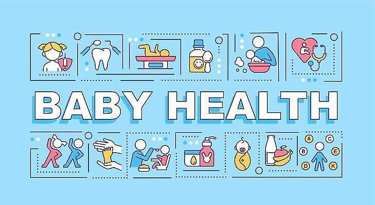 EPS 해외이미지 디자인 어린이 선 백그라운드 컨셉 일러스트 사람모양 건강 타이포그라피 사람없음 단어 육아 아기 신생아 돌봄 레터링 해외일러스트 모양 문자 모션 사람 파일형식 벡터 이미지허브