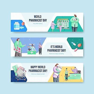 EPS 해외이미지 전신 템플릿 배너 여자 남자 가로배너 일러스트 서기 들기 여러명 상반신 성인 알약 쇼핑카 약병 약국 계산대 고객 장바구니 약사 성인만 배너세트 해외일러스트 다수 의학 모션 사람 가로 쇼핑 세트 약 바구니 카트 병_담는 파일형식 벡터 이미지허브