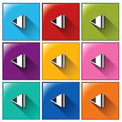 EPS 해외이미지 일러스트 버튼 사람없음 컬러풀 가리킴 삼각형 방향 해외일러스트 도형 컬러 손짓 파일형식 벡터 이미지허브