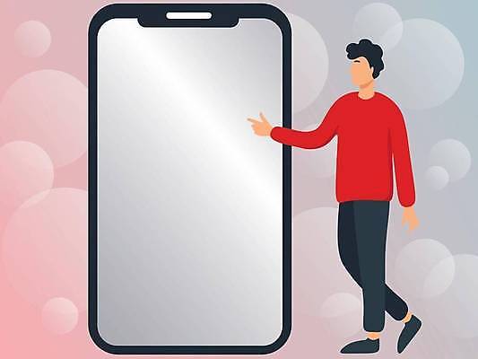 EPS 해외이미지 전신 남자 일러스트 프레임 한명 성인 스마트폰 사각형 가리킴 성인남자한명만 카피스페이스 해외일러스트 도형 1 사람 손짓 핸드폰 스마트기기 공백 남자한명만 성인남자만 파일형식 벡터 이미지허브