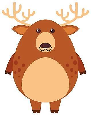 EPS 해외이미지 한마리 일러스트 사슴 사람없음 귀여움 사슴캐릭터 해외일러스트 1 동물캐릭터 컨셉 포유류 파일형식 벡터 이미지허브