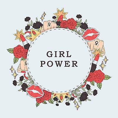 EPS 해외이미지 손 일러스트 왕관 프레임 타이포그라피 사람없음 신체부위 장미 주먹 립스틱 원형 입술모양 여자기호 양성평등 해외일러스트 모양 도형 문자 꽃 모션 사람 화장품 성별기호 평등 파일형식 벡터 이미지허브