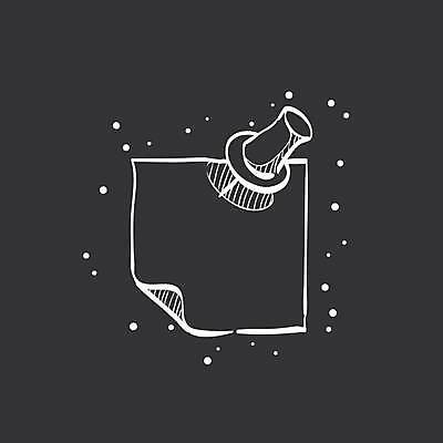 EPS 해외이미지 일러스트 사람없음 검은색 쪽지 메모지 해외일러스트 컬러 사무용품 파일형식 벡터 이미지허브