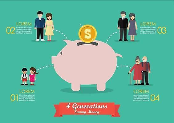 EPS 해외이미지 전신 여자 노년 남자 어린이 중년 일러스트 비즈니스 소년 성인 타이포그라피 동전 인포그래픽 저축 돼지저금통 스마트 해외일러스트 문자 컨셉 돈 사람 금융 저금통 파일형식 벡터 이미지허브