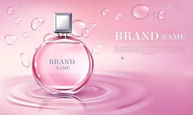 EPS 해외이미지 분홍색 일러스트 사람없음 뷰티 물방울 향수 향수병 해외일러스트 컬러 화장품 병_담는 파일형식 벡터 이미지허브