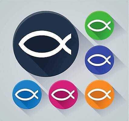 EPS 해외이미지 기독교 분홍색 오렌지 일러스트 어류 초록색 파란색 보라색 웹 원형 예수 플랫 심볼 해외일러스트 도형 종교 컬러 인터넷 과일 수중동물 신_종교 파일형식 벡터 이미지허브