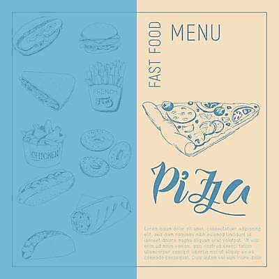 EPS 해외이미지 라인일러스트 일러스트 피자 패스트푸드 샌드위치 사람없음 파란색 치킨 감자튀김 도넛 핫도그 타코 베이지색 치즈버거 해외일러스트 음식 컬러 디저트 감자 서양음식 튀김 햄버거 인스턴트 닭고기요리 파일형식 벡터 이미지허브