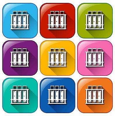 EPS 해외이미지 일러스트 버튼 사람없음 컬러풀 시험관 해외일러스트 컬러 실험기구 파일형식 벡터 이미지허브