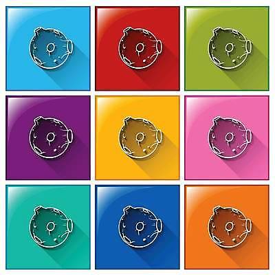 EPS 해외이미지 일러스트 버튼 사람없음 컬러풀 행성 해외일러스트 컬러 우주 파일형식 벡터 이미지허브