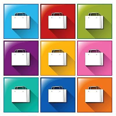 EPS 해외이미지 일러스트 버튼 사람없음 컬러풀 쇼핑백 해외일러스트 컬러 가방 파일형식 벡터 이미지허브