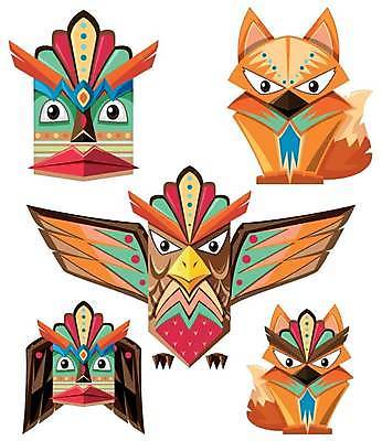 EPS 해외이미지 클립아트 동물 캐릭터 전통 문화 길 얼굴 백그라운드 일러스트 조류 가면 미술 그래픽 세트 흰색 그룹 자르기 수집 오브젝트 그림 클립 여우 부엉이 봉 고립 핸드메이드 많음 시리즈 해외일러스트 일러캐릭터 컬러 컨셉 포유류 모션 문화예술 신체부위 파일형식 벡터 이미지허브