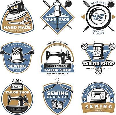 EPS 해외이미지 하늘색 일러스트 단추 사람없음 세트 갈색 라벨 옷걸이 마네킹 재봉틀 바늘꽂이 실타래 다리미 옷수선 재단가위 해외일러스트 컬러 프레임 가위_도구 파란색 가전제품 꽂이 파일형식 벡터 이미지허브