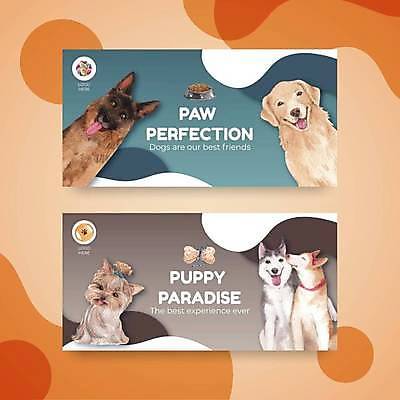 EPS 해외이미지 행복 반려견 곡선 여러마리 일러스트 놀이 사람없음 파란색 반려동물 갈색 귀여움 강아지 소셜네트워크 해외일러스트 동물 감정 선 컬러 다수 컨셉 개 파일형식 벡터 이미지허브