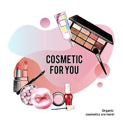 EPS 해외이미지 분홍색 일러스트 프레임 사람없음 화장품 립스틱 매니큐어 메이크업브러쉬 섀도우팔레트 틴트 파우더퍼프 팩트 프레임일러스트 해외일러스트 컬러 뷰티 붓 파일형식 벡터 이미지허브