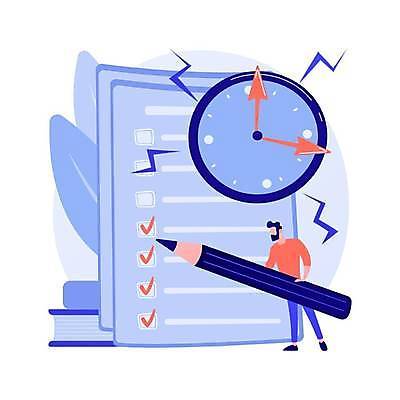 EPS 해외이미지 전신 남자 시계 일러스트 비즈니스 한명 들기 성인 펜 체크표시 리스트 성인남자한명만 해외일러스트 1 모션 사람 필기구 확인 남자한명만 성인남자만 파일형식 벡터 이미지허브