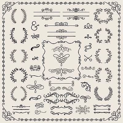 EPS 해외이미지 디자인 꽃 일러스트 열쇠 프레임 사람없음 세트 사각형 하트 빈티지 원형 우아함 고딕 바로크 빅토리아 월계수 해외일러스트 모양 도형 식물 컨셉 파일형식 벡터 이미지허브