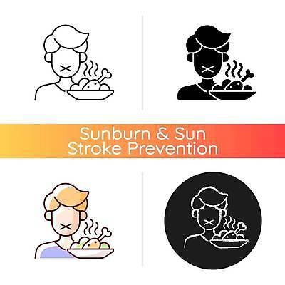 EPS 해외이미지 음식 일러스트 스트레스 사람모양 건강 사람없음 플랫 질병 거절 먹기 식욕 식욕부진 식욕저하 증상 해외일러스트 모양 컨셉 의학 모션 파일형식 벡터 이미지허브