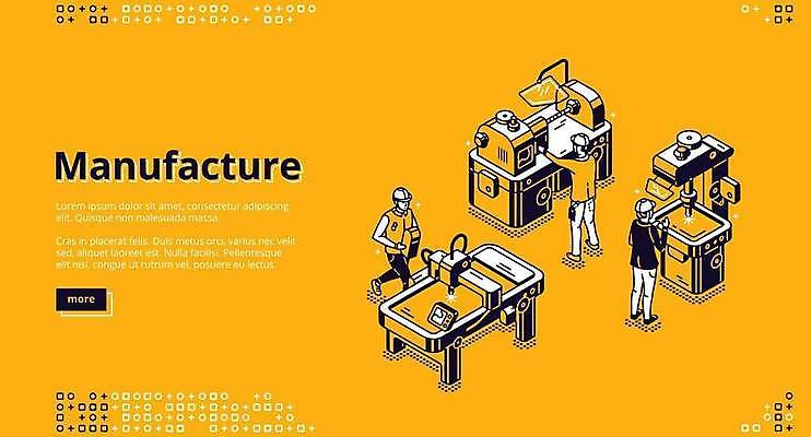 EPS 해외이미지 전신 남자 일러스트 공장 서기 들기 성인 타이포그라피 세명 노란색 기계 안전모 제조업 아이소메트릭 성인남자만 해외일러스트 문자 산업 컬러 공업 모션 사람 헬멧 안전장비 남자만 성인만 파일형식 벡터 이미지허브
