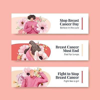 EPS 해외이미지 템플릿 배너 여자 남자 가로배너 꽃 일러스트 상반신 성인 세명 손들기 손모으기 핑크리본캠페인 유방암예방캠페인 성인만 배너세트 해외일러스트 식물 캠페인 모션 사람 손짓 가로 세트 파일형식 벡터 이미지허브