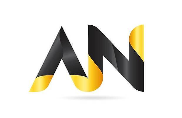 EPS 해외이미지 모양 템플릿 디자인 알파벳 백그라운드 일러스트 회사 비즈니스 노란색 검은색 연결 편지 심볼 신분 A 엘리먼트 활자 브랜딩 해외일러스트 영어 컬러 활자판 파일형식 벡터 이미지허브