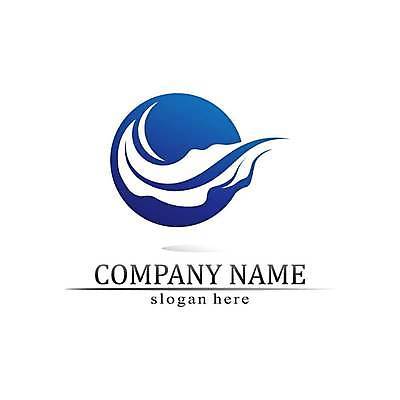 EPS 해외이미지 일러스트 비즈니스 추상 사람없음 파란색 심볼 웨이브 심플 해외일러스트 컬러 무늬 파일형식 벡터 이미지허브