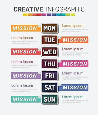 EPS 해외이미지 템플릿 디자인 교육 일러스트 비즈니스 추상 설계 문구용품 이벤트 그래픽 사무실 다이어리 쪽지 달력 업무 일주일 발표 시간표 계획 그림 7 경영 금요일 월요일 조언 타임라인 목차 해외일러스트 컨셉 무늬 숫자 사무용품 작업 오브젝트 요일 파일형식 벡터 이미지허브