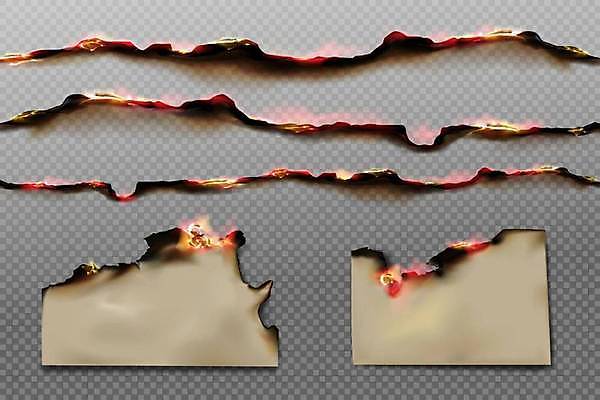 EPS 해외이미지 디자인 종이 일러스트 사람없음 세트 다양 메모지 태움 불씨 엘리먼트 해외일러스트 다수 사무용품 파일형식 벡터 이미지허브