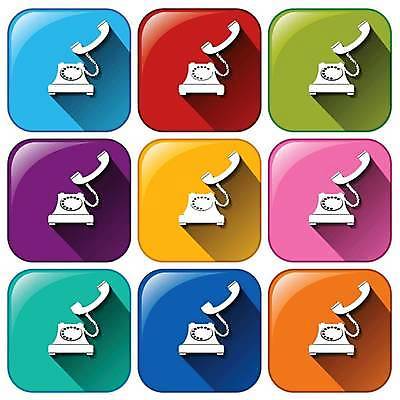 EPS 해외이미지 일러스트 버튼 사람없음 컬러풀 전화기 해외일러스트 컬러 파일형식 벡터 이미지허브