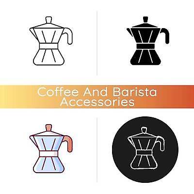 EPS 해외이미지 일러스트 사람없음 카페 플랫 모카포트 해외일러스트 주전자 상점 파일형식 벡터 이미지허브